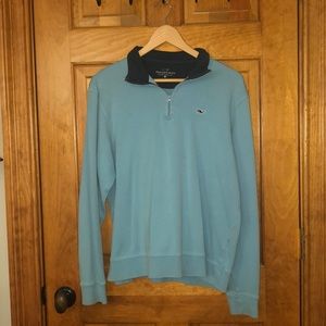 vineyard vines blue quarter zip